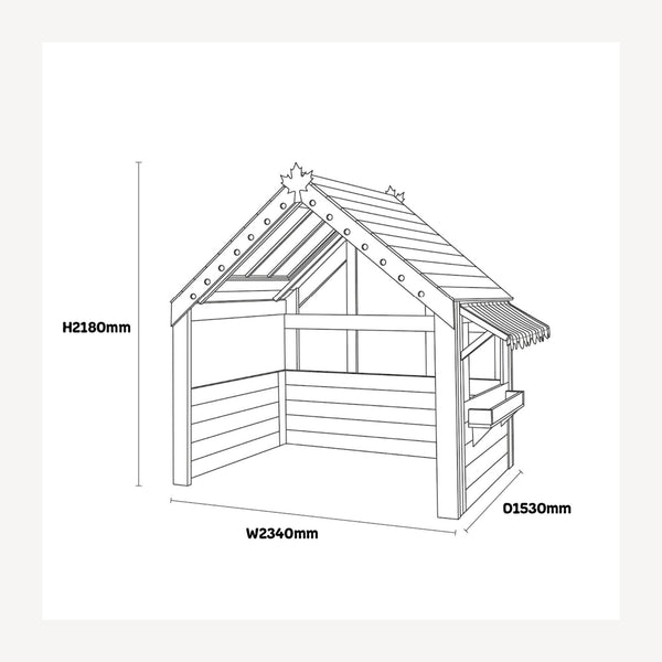 Wisdom Outdoor Playhouse – Wooden Garden Role Play House for Kids | Ages 3+ wisdom