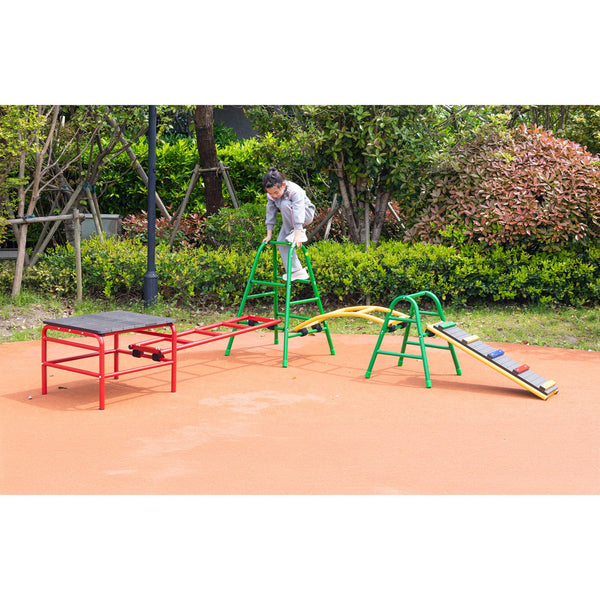 Wisdom Play Gym Set 7 – Outdoor Climbing & Balance Equipment for Kids | Ages 3-11 wisdom