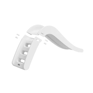 Exploded view of the children's outdoor slide showing the simple click-together assembly system for quick and tool-free setup.