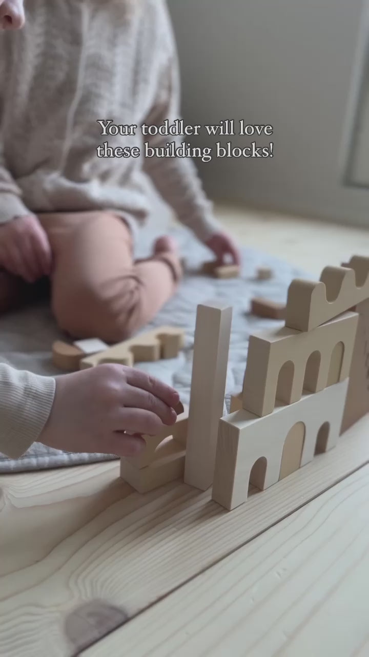 FitWood HUVILA Building Blocks β Educational Wooden Blocks for Creative Play | 3 Years+ fitwood