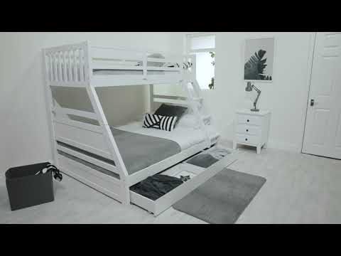 Flair Furnishings Ollie Triple Bunk Bed | Space-Saving Family Bunk flair