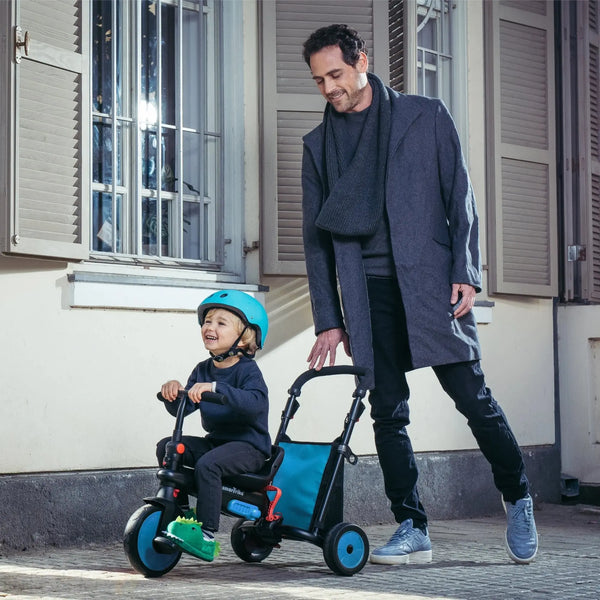 smarTrike 5-in-1 STR™3 Folding Stroller Trike Blue | Ages 10 Months to 3 Years smartrike