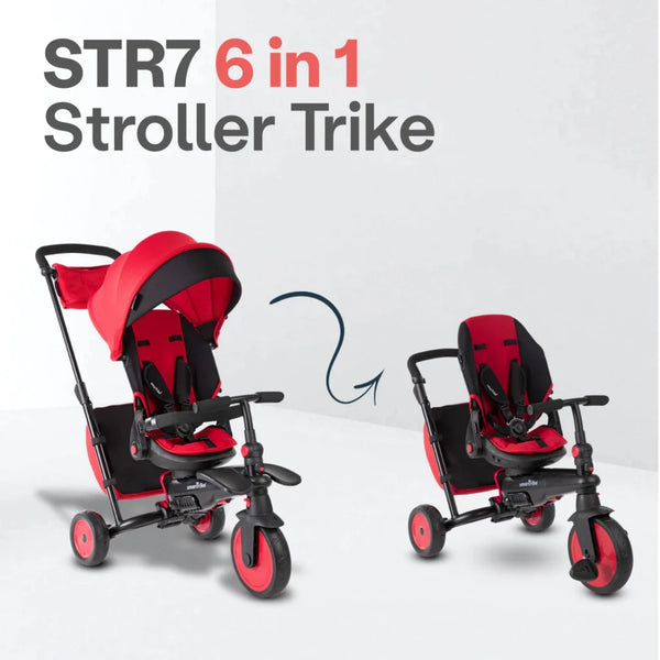 smarTrike 6-in-1 STR™7 Folding Stroller Trike Red | Ages 6 Months to 3 Years smartrike