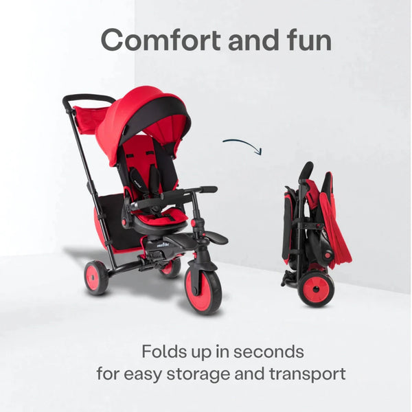 smarTrike 6-in-1 STR™7 Folding Stroller Trike Red | Ages 6 Months to 3 Years smartrike