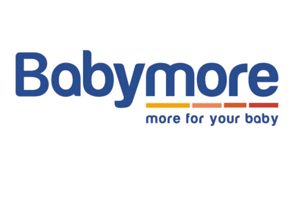 Babymore logo with tagline “more for your baby” – trusted UK nursery furniture and baby essentials brand