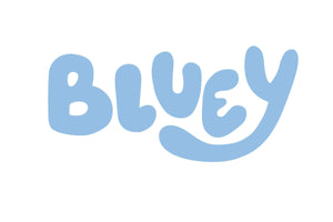 Bluey logo in playful blue font – official branding for the popular Australian children’s TV show and merchandise range