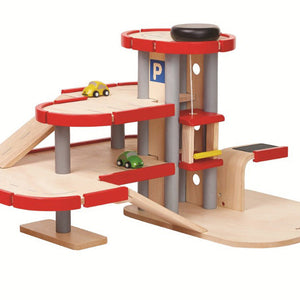 PlanToys Wooden Parking Garage – 3-Storey Eco Car Park Playset | Ages 3+ Wooden Toy PlanToys Default Title