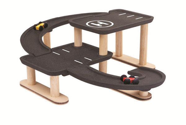PlanToys Race 'n' Play Parking Garage – Customisable Wooden Toy Garage | Ages 3+ Wooden Toy PlanToys Default Title