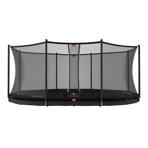 BERG Grand Favorit InGround 520 Trampoline | 17ft x 11ft Oval | Ages 3+ berg Black Comfort Net