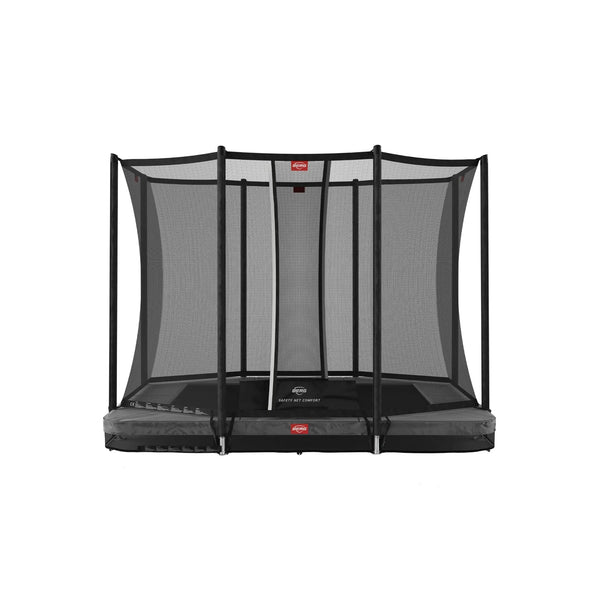 BERG SPORTS Ultim Favorit InGround 280 Trampoline | 9ft x 6ft Rectangle | Ages 14+ berg Anthracite Grey Comfort Net