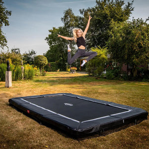 BERG SPORTS Ultim Favorit InGround 280 Trampoline | 9ft x 6ft  Rectangle | Ages 14+ berg 