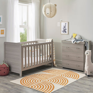 Babymore Caro 2 Piece Nursery Furniture Set | Cot Bed & Chest Changer - Little Gliders