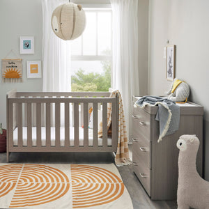 Babymore Caro 2 Piece Nursery Furniture Set | Cot Bed & Chest Changer - Little Gliders