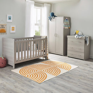 Babymore Caro 3 Piece Nursery Furniture Set | Cot Bed, Changer & Wardrobe - Little Gliders