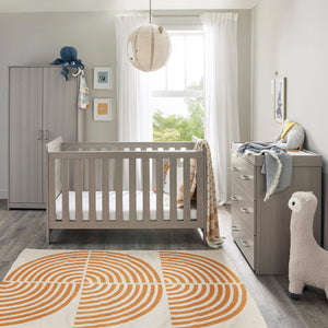 Babymore Caro 3 Piece Nursery Furniture Set | Cot Bed, Changer & Wardrobe - Little Gliders