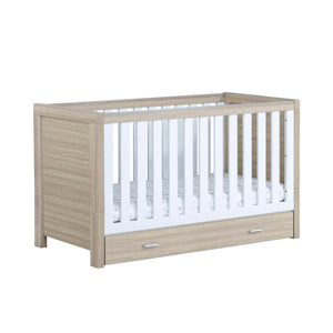 Babymore Luno Cot Bed with Optional Drawer | Modern, Stylish & Convertible | Newborn - 5 Years - Little Gliders