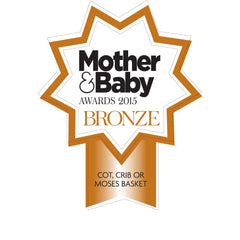 Mother & Baby Awards 2015 Bronze Badge for Cot, Crib, or Moses Basket awarded to babymore