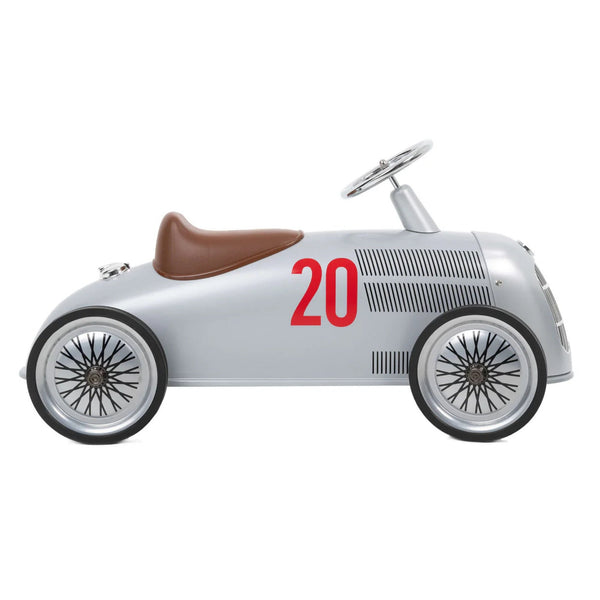 Baghera Mercedes W25 Silver Arrow Ride-On Car – Vintage Push Toy | Ages 2+ baghera