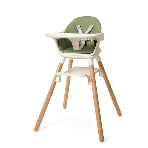 Clair de Lune 6-in-1 High Chair – Versatile, Adjustable & Easy to Clean | Ages 4M-6Y clair de lune Green/Natural