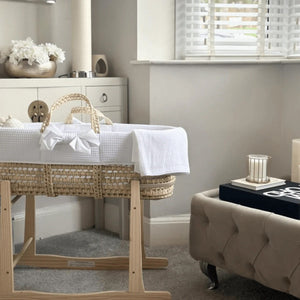 Clair de Lune 80th Anniversary Chelsea Palm Moses Basket – Limited Edition | Ages 0-9M clair de lune 