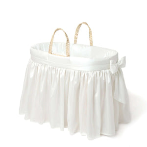Clair de Lune 80th Anniversary Windsor Palm Moses Basket & Rocking Stand | Ages 0-9M clair de lune Without Drape