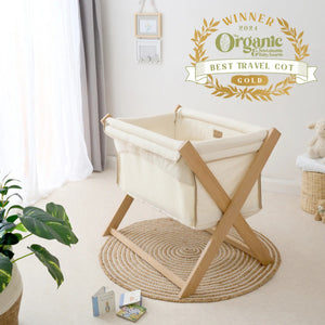 Clair de Lune Organic Folding Crib – Eco-Friendly & Travel-Friendly Sleep for Newborns | Ages 0-9M clair de lune 