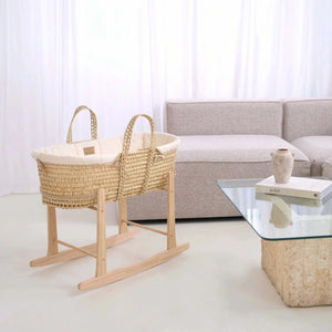 Clair de Lune Organic Palm Moses Basket | Sustainable & Breathable | Ages 0-9M clair de lune 
