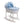 Clair de Lune Waffle White Wicker Moses Basket – Soft, Elegant & Breathable | Ages 0-9M clair de lune Light Blue With Deluxe Rocking Stand