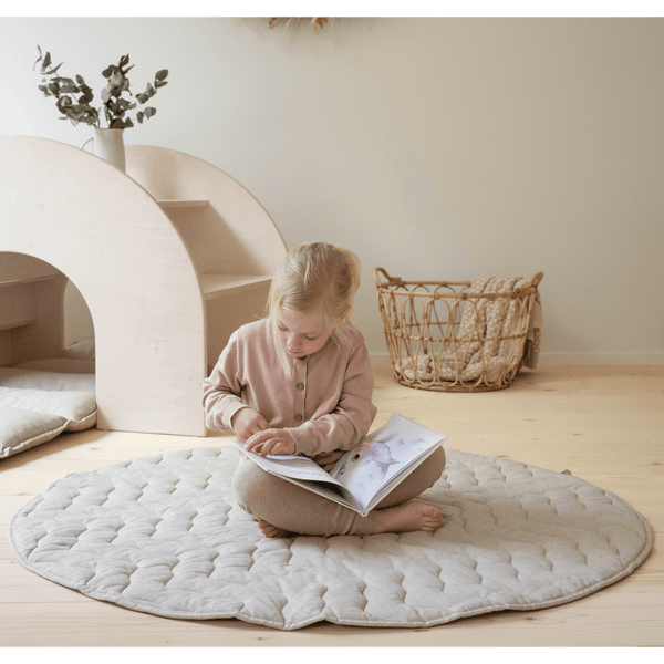 FitWood PILVI Play Mat – Soft, Durable, Non-Toxic Baby Mat for Tummy Time & Play | Sand, Machine Washable fitwood