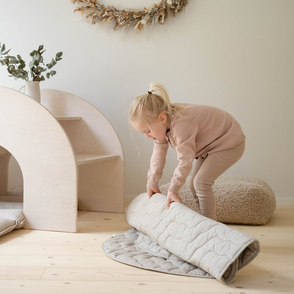 FitWood PILVI Play Mat – Soft, Durable, Non-Toxic Baby Mat for Tummy Time & Play | Sand, Machine Washable fitwood