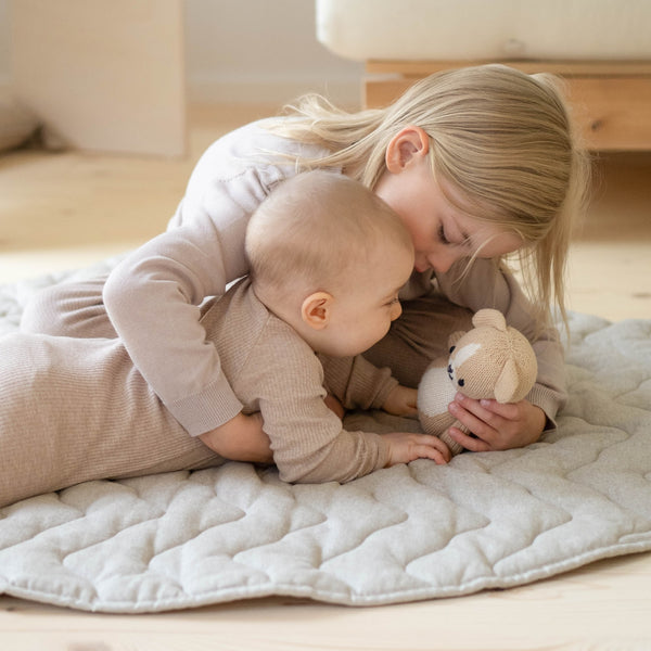 FitWood PILVI Play Mat – Soft, Durable, Non-Toxic Baby Mat for Tummy Time & Play | Sand, Machine Washable fitwood