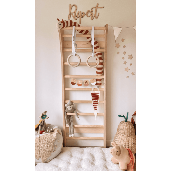 FitWood TAIMI MINI Wall Bars for Kids - Sustainable Birch Wood | 3 Years + fitwood