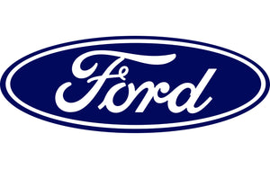 Ford logo – iconic blue oval emblem used on officially licensed Baghera ride-on toys for children, representing American automotive heritage and classic design
