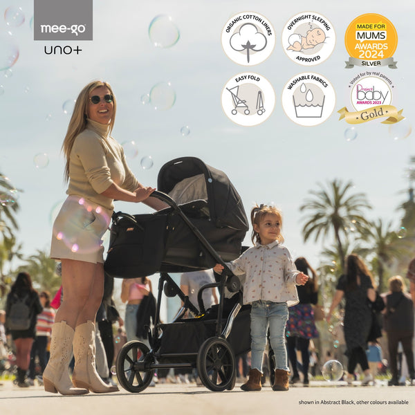 Mee-go Uno+ 3-in-1 Pushchair | Complete Travel System with Car Seat & Carrycot – One or Two Children - Little Gliders