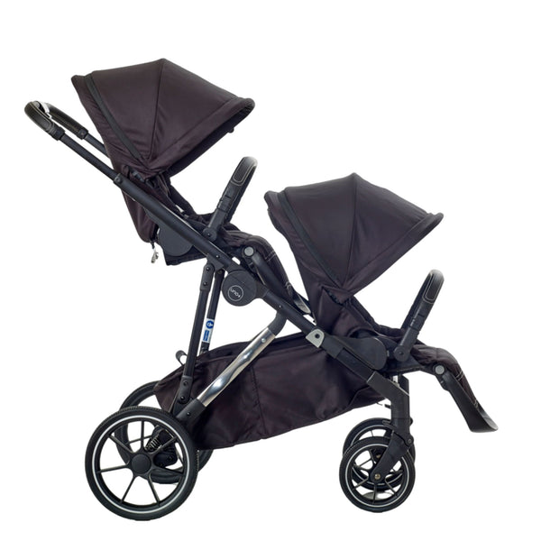 Mee-go Uno+ Twin All-in-One Pushchair | Complete Twin Travel System with Car Seat & ISOFIX – for Two Children - Little Gliders