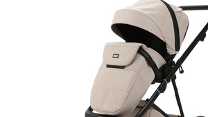 Mee-go Milano Evo Pushchair in beige with comfortable, adjustable canopy.