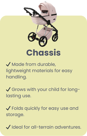 Mee-go Quantum 2-in-1 pushchair chassis, lightweight, durable, folds quickly, ideal for all-terrain adventures.