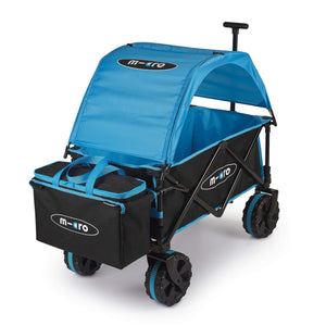 Micro Deluxe Wagon Black | Foldable All-Terrain Wagon with Sunroof & Cool Bag micro 