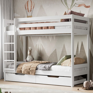 Noomi Nora Solid Wood Bunk Bed with Optional Storage | FSC-Certified noomi 