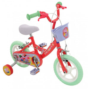 Peppa Pig 12" Kids Bike – First Bike with Stabilisers & Basket | Ages 3+ peppa pig 