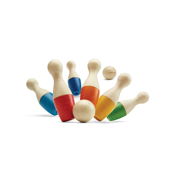 PlanToys Bowling Set | Sustainable Wooden Bowling Game for Kids | Ages 3+ Wooden Toy PlanToys