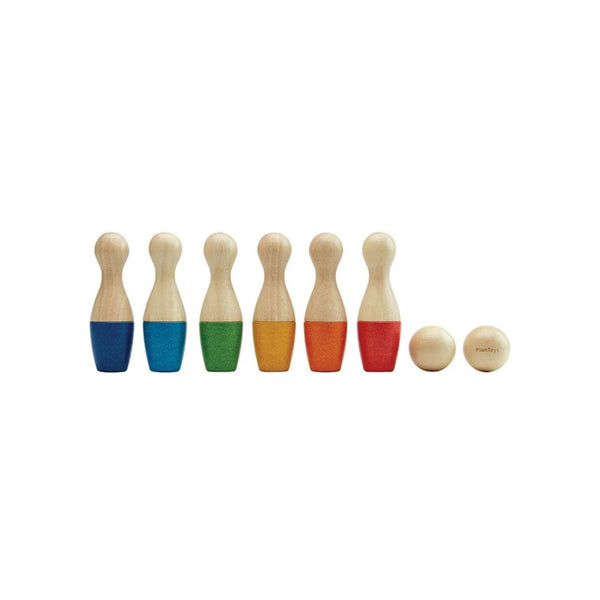 PlanToys Bowling Set | Sustainable Wooden Bowling Game for Kids | Ages 3+ Wooden Toy PlanToys