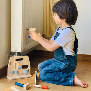 PlanToys Handy Carpenter Set | Wooden Tool Kit for Kids | Ages 3+ PlanToys 