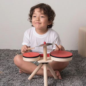 PlanToys Musical Band Set – Wooden Toddler Drum Kit & Percussion | Ages 3+ Wooden Toy PlanToys
