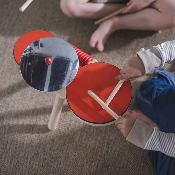 PlanToys Musical Band Set – Wooden Toddler Drum Kit & Percussion | Ages 3+ Wooden Toy PlanToys