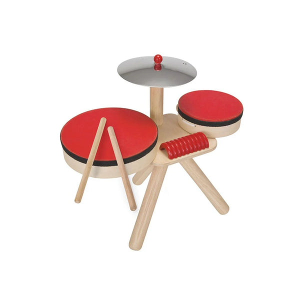 PlanToys Musical Band Set – Wooden Toddler Drum Kit & Percussion | Ages 3+ Wooden Toy PlanToys