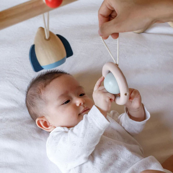 PlanToys Play Gym – Orchard | Sustainable Wooden Baby Activity Gym | Ages 0-6M Wooden Toy PlanToys