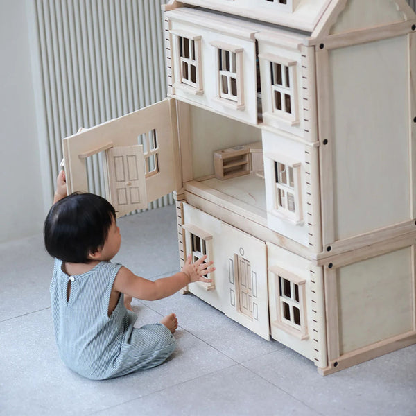 PlanToys Victorian Dollhouse Basement – Wooden Eco Expansion Floor Dollhouse PlanToys