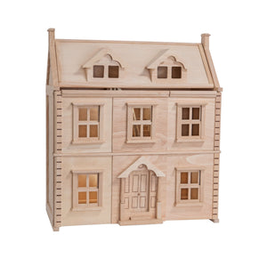 PlanToys Victorian Dollhouse – Sustainable Three-Storey Wooden Playhouse | Ages 3+ Wooden Toy PlanToys