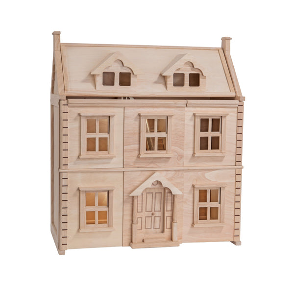 PlanToys Victorian Dollhouse – Sustainable Three-Storey Wooden Playhouse | Ages 3+ Wooden Toy PlanToys